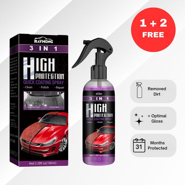 3-in-1 Nano Ceramic Coating - Deep Cleaning, Long-Lasting Gloss & Maximum Protection! | 1+2 Free