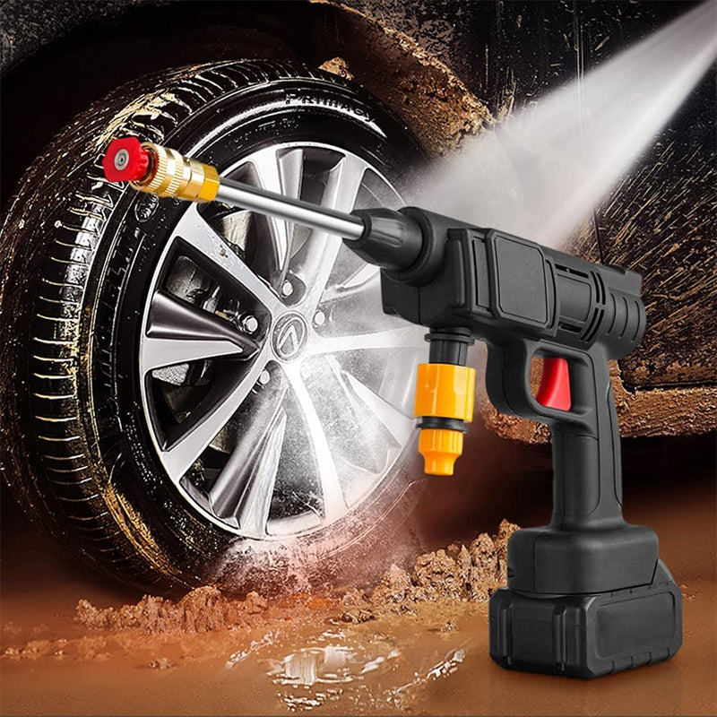 Cordless portable high-pressure water spray gun