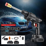 Cordless portable high-pressure water spray gun