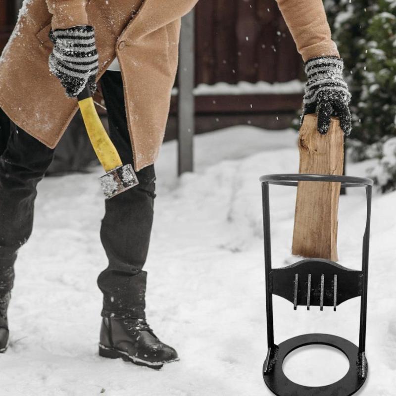 WoodSplitter - Portable Cast Iron Wood Splitter + Free Firewood Carry Bag